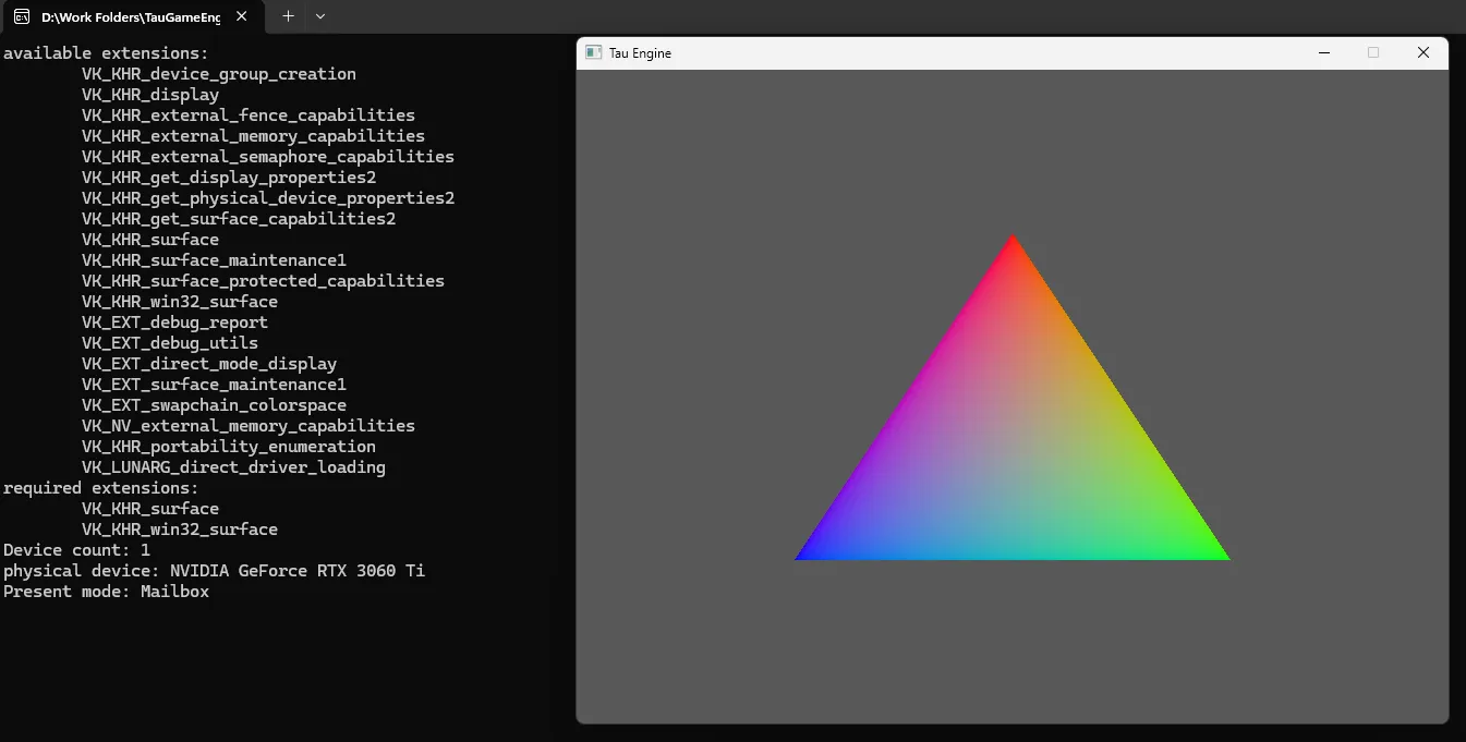 First Vulkan triangle